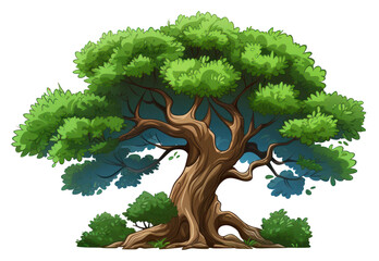 PNG  Tree cartoon plant white background
