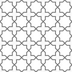 Seamless pattern. Geometric background. Simple graphic print. Pattern from stars octagonal shape. Vector illustration - obrazy, fototapety, plakaty