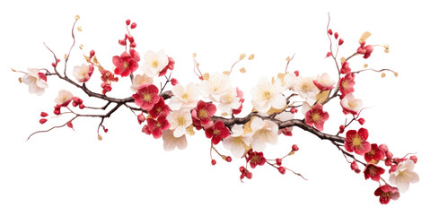 Naklejka premium PNG Flower blossom branch plant