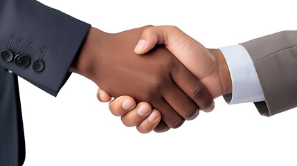 A Business Handshake with White Background isolated 