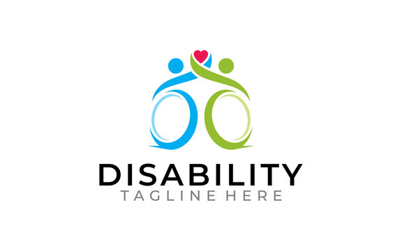 Illustration graphic vector of modern passionate disability people logo design template