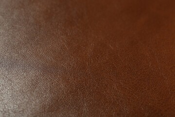 Brown natural leather as background, above view