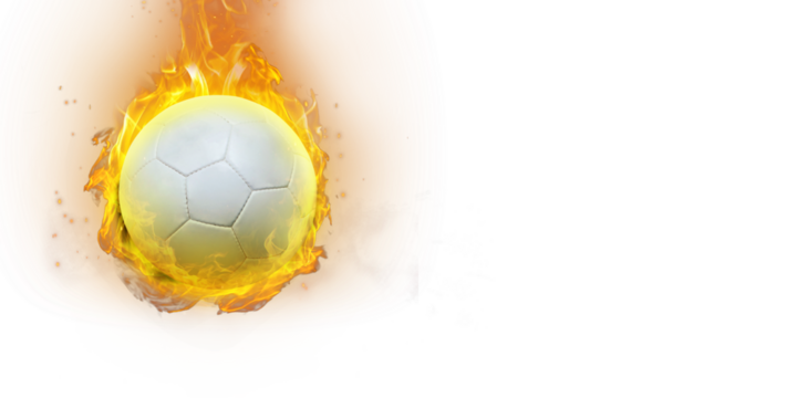 soccer ball on fire PNG transparent