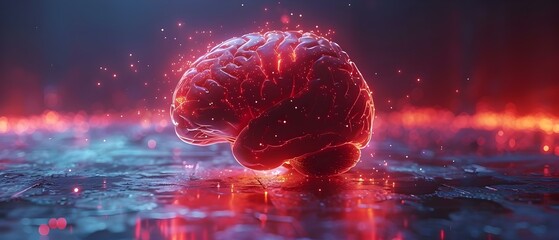 Neural Symphony: The Brain's Electric Essence. Concept Brain Activity, Neurological Processes, Neural Networks, Cognitive Functions, Brain Waves