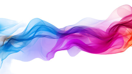 Abstract color smoke on white background with copy space 