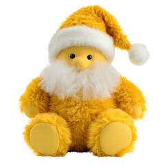 Yellow cute santa isolated transparent background