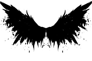 Graffiti-Inspired Angel Wings: Urban Paint Vector Art with Street Style.