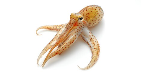 Squid with Orange Spots on Tentacles