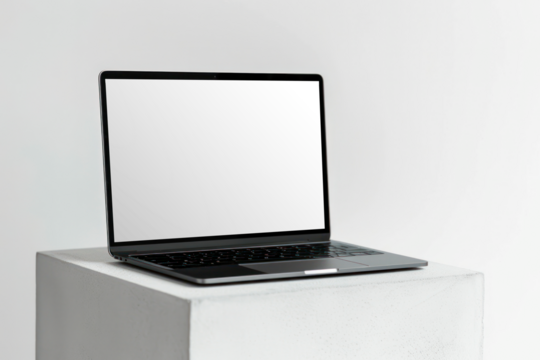 Laptop screen png product mockup, transparent design