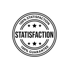 Fototapeta premium Satisfaction Guarantee Emblem Seal. Medal Label Icon Seal Sign Isolated on White Background.