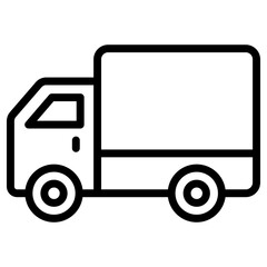 vehicle truck icon, simple vector design
