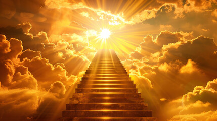 Stairs to heaven high in the skies