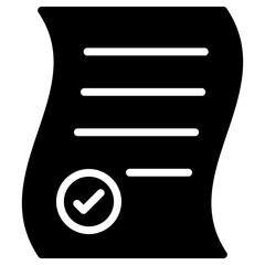tested document icon, simple vector design