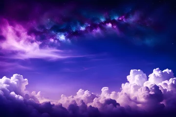 Raamstickers purple night sky © RORON