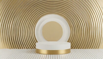 Obraz premium Radiant Beauty: Glamorous 3D Rendering Podium