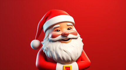 Fototapeta na wymiar a Santa Claus head 3D image 
