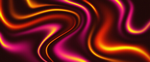 Obraz premium Abstract orange liquid background wave noise and blur with shiny pink color