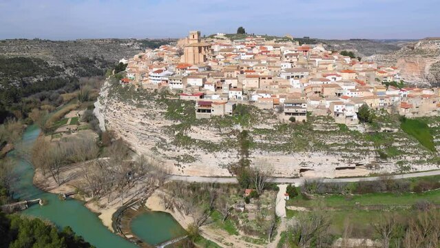 Jorquera,  Church of Our Lady of the Assumption, Albacete autonomous community of Castilla-La Mancha, Spain. Viewpoint