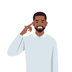 Young man Angry irritated, stressed and getting mad with throbbing vein on forehead man. Flat vector illustration isolated on white background