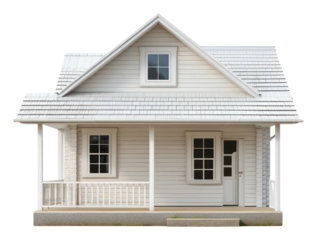 PNG  Small white house architecture building cottage.