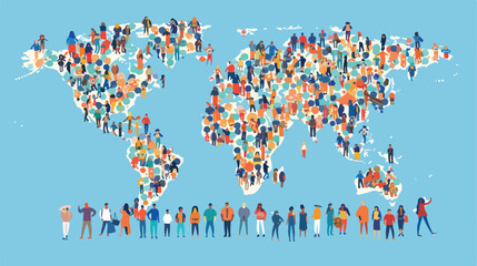 Vector illustration of social and demographic world 