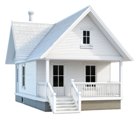 PNG  Small white house architecture building cottage.