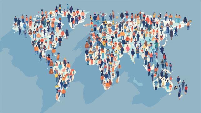 Vector illustration of social and demographic world 