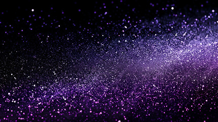 Modern dark purple black glitter sparkle confetti background for happy birthday party invite, Spooky Halloween magic trick treat night, mardi gras, princess, women wedding dance or Christmas gala sale - obrazy, fototapety, plakaty