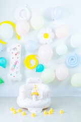 Room wall background of birthday party arrangements,decoration for 1 year birthday