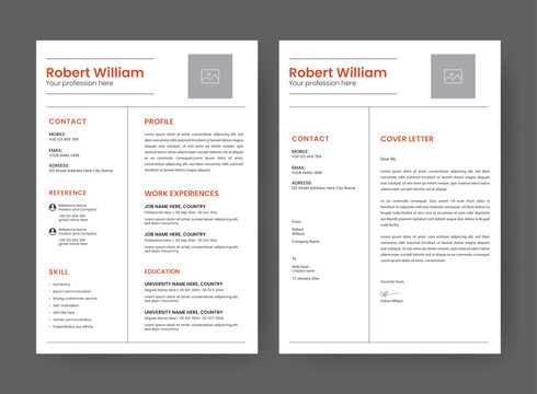 Resume and CV Layout Set.