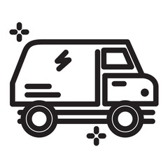 Fototapeta premium shipping car icon or logo isolated sign symbol vector illustration - high quality black style vector icons