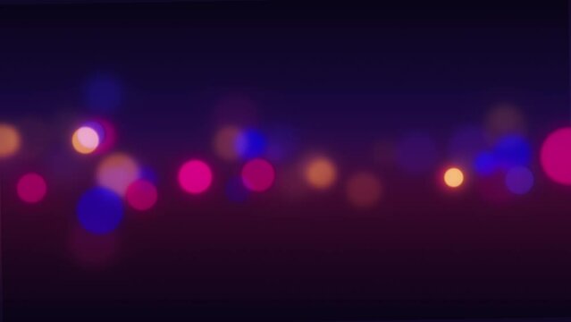 abstract bokeh city lights colorful 4k motion background ,glowing defocus glowing blur bright colors, blank template design element