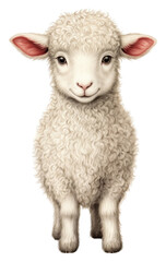 Obraz premium PNG Cute sheep character livestock drawing animal.