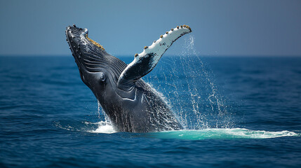 Obraz premium Dolphin leaping joyfully amidst ocean waves
