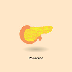 Pancreas illustration vector design