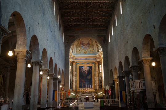 Pistoia, historic city of Tuscany, Italy: duomo interior