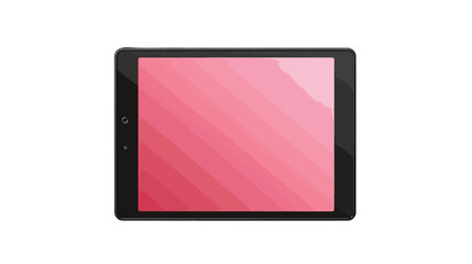 Black realistic tablet with blank screen. Vector 