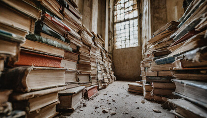 1000 Bücher in einem lost place