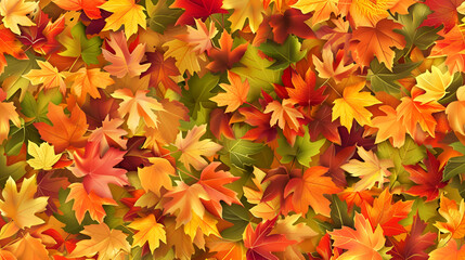 Naklejka na ściany i meble Autumn composition. Golden, yellow, red and orange maple leaves on black background. Concept of fall foliage ,Autumn leaf fall. Maple leaves. Vintage toned nature background 