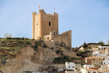 Alcalá del Júcar castle is located on a rock formed by the gorge of the Júcar River, from where...