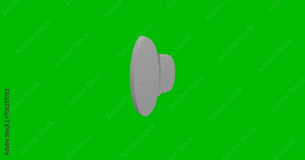 Poster animation of rotation of a white speaker symbol with shadow. simple and complex rotation. seamless l