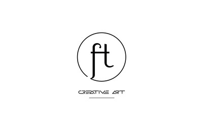 FT, TF, F, T abstract letters logo monogram
