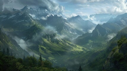A stunning sight of the mountains