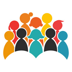 Cartoon children gathering