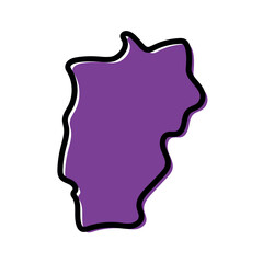 Ovorkhangai provinces of Mongolia map icon.