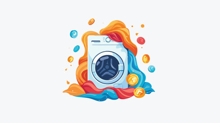 Laundry logo images illustration design flat vector
