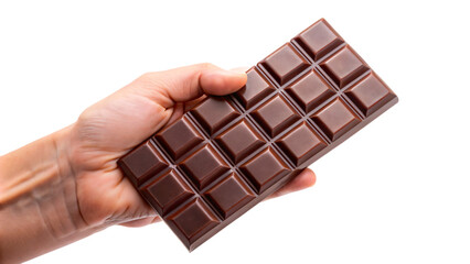 Chocolate Bar on White Background: A Delicious Sweet Snack