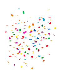 Obraz premium Colorful confetti effect png, transparent background