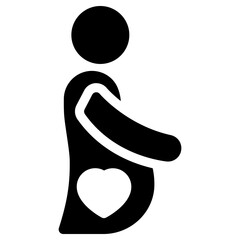 pregnant icon, simple vector design