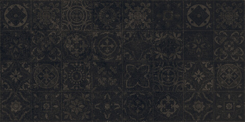 dark black background with patterns and designs